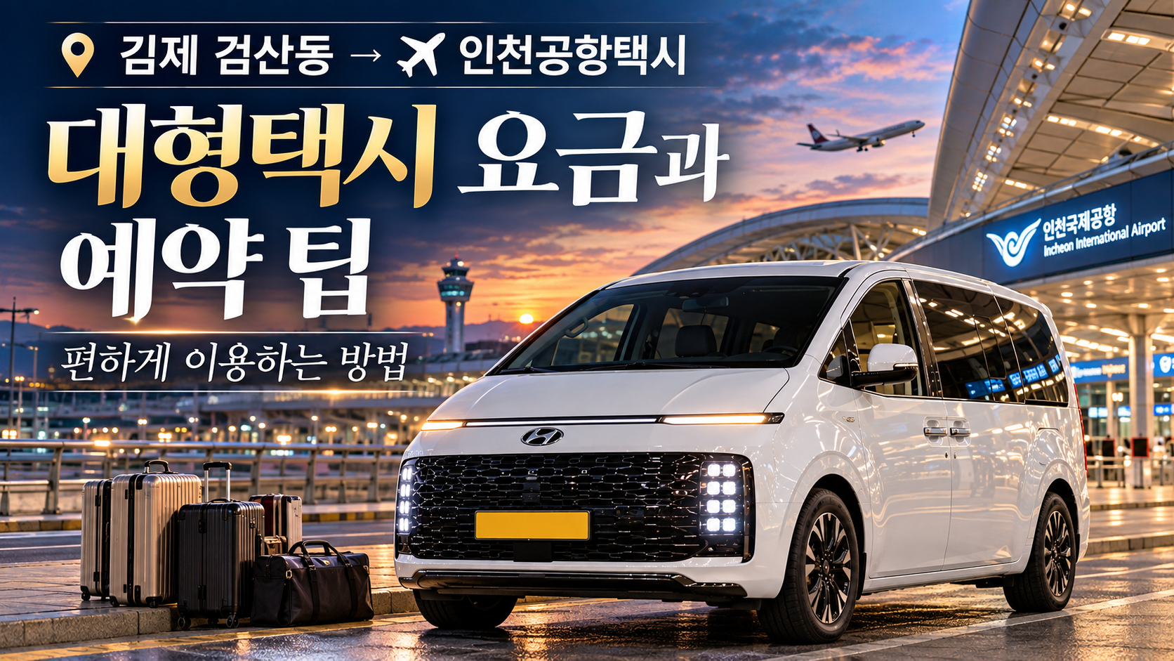 김제 인천공항택시 검산동 출발 요금 및 사전 예약 방법