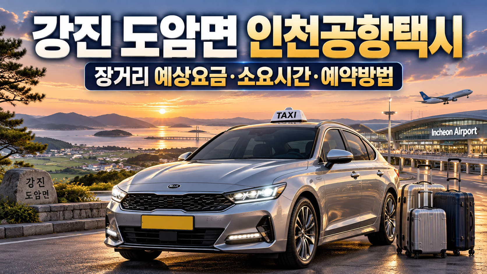 강진 도암면 인천공항택시, 장거리 예상요금·소요시간·예약방법