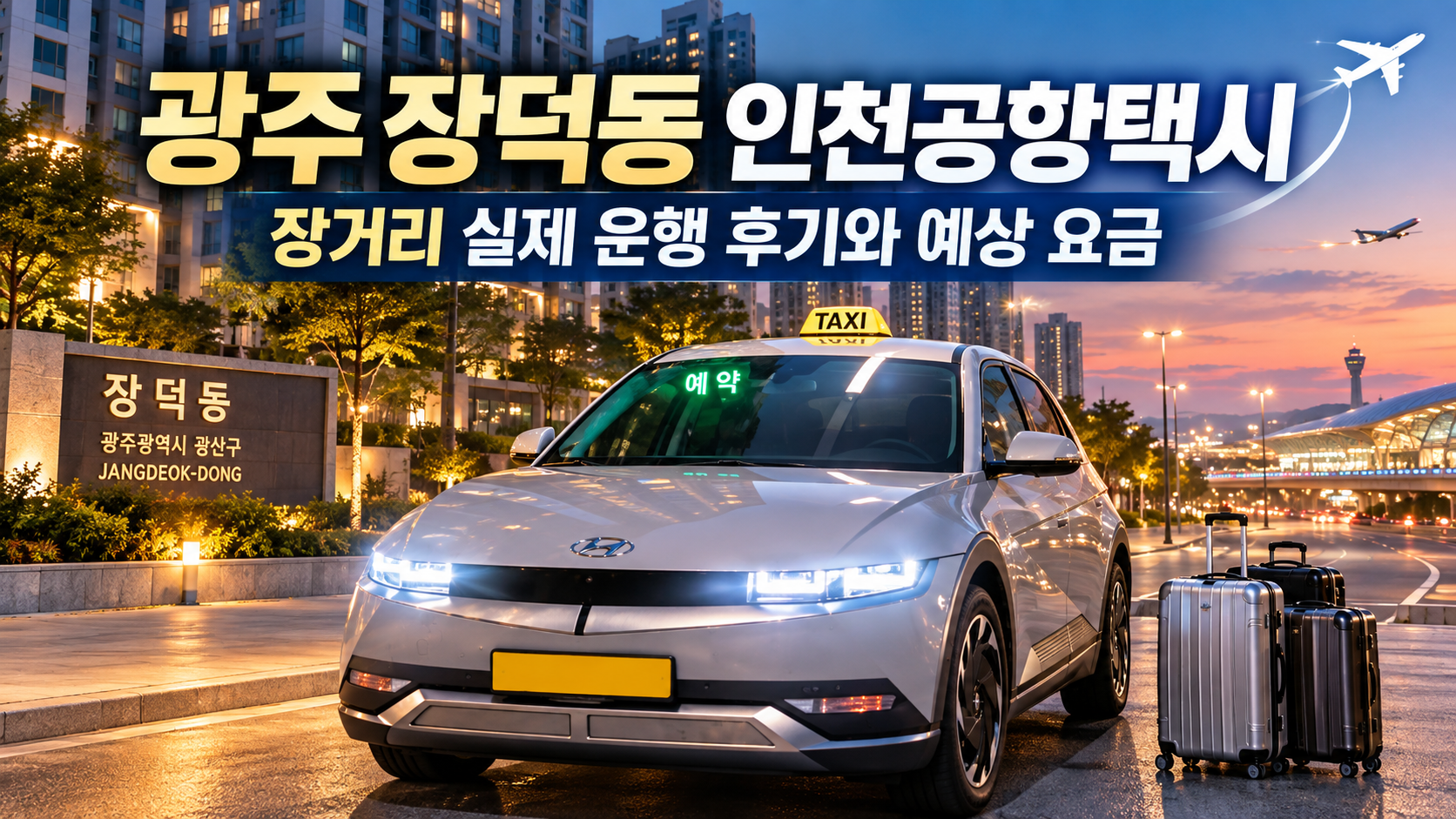 광주 장덕동 인천공항택시, 장거리 실제 운행 후기와 예상 요금
