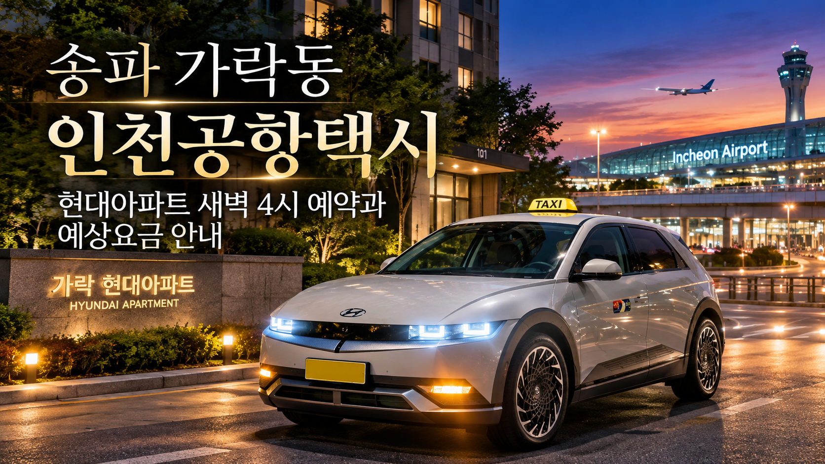 송파 가락동 인천공항택시, 현대아파트 새벽 4시 예약과 예상요금 안내
