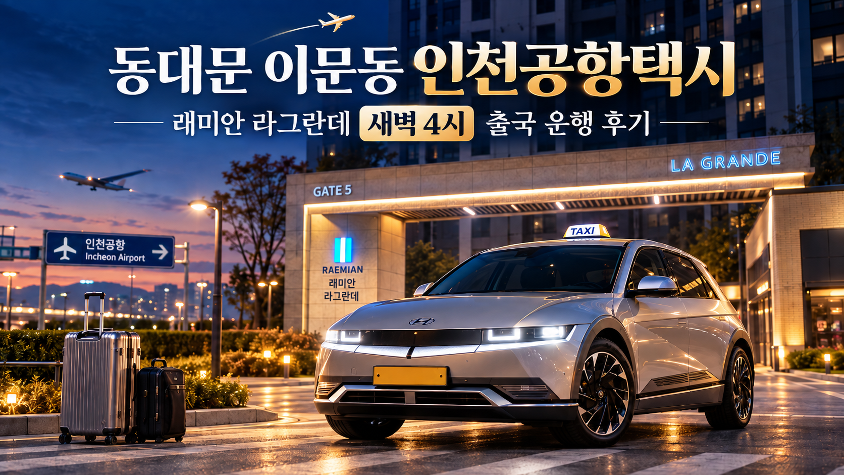 동대문 이문동 인천공항택시, 래미안 라그란데 새벽 4시 출장 운행 후기