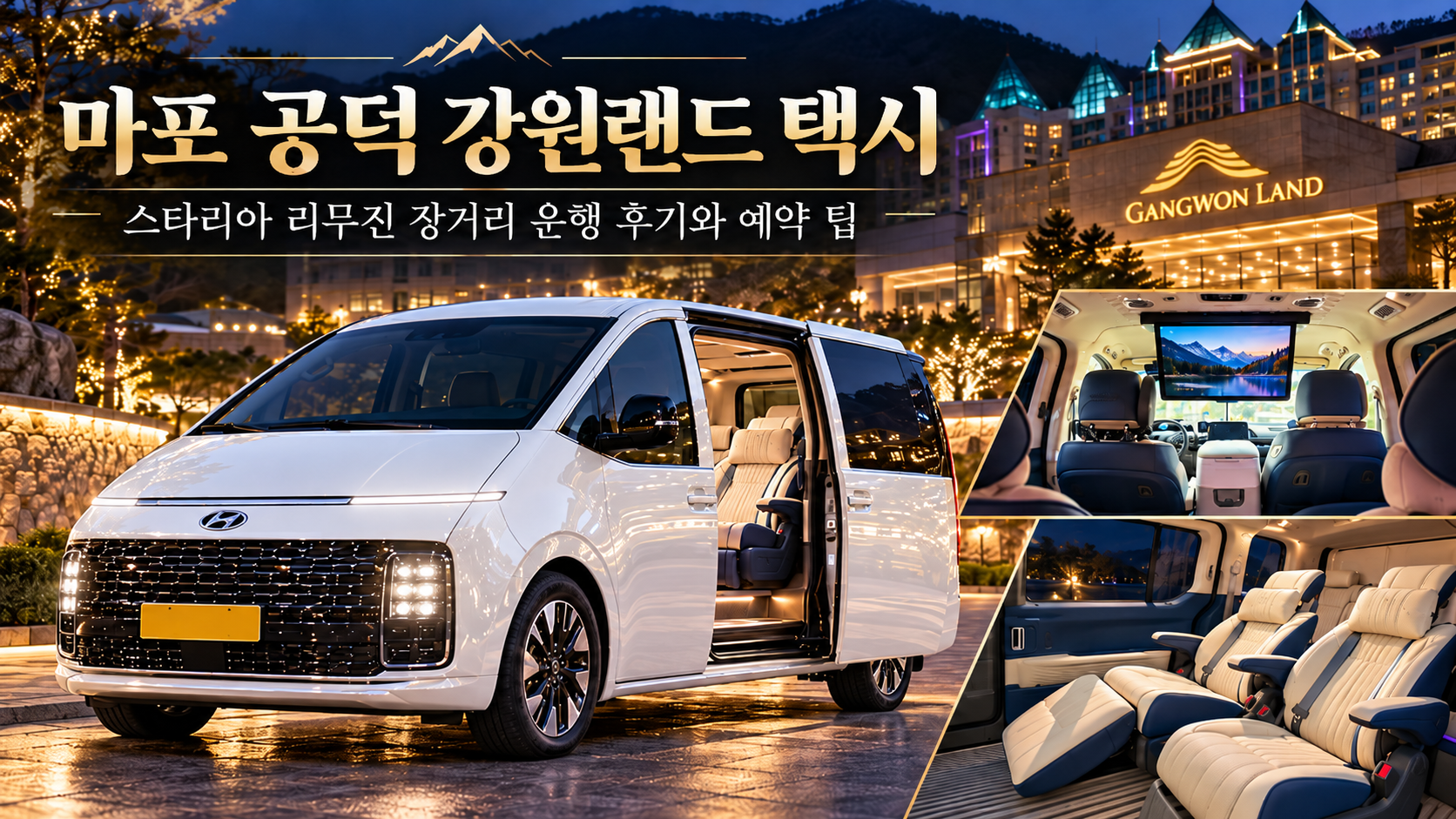 마포 공덕 강원랜드 택시, 스타리아 리무진 장거리 운행 후기와 예약 팁