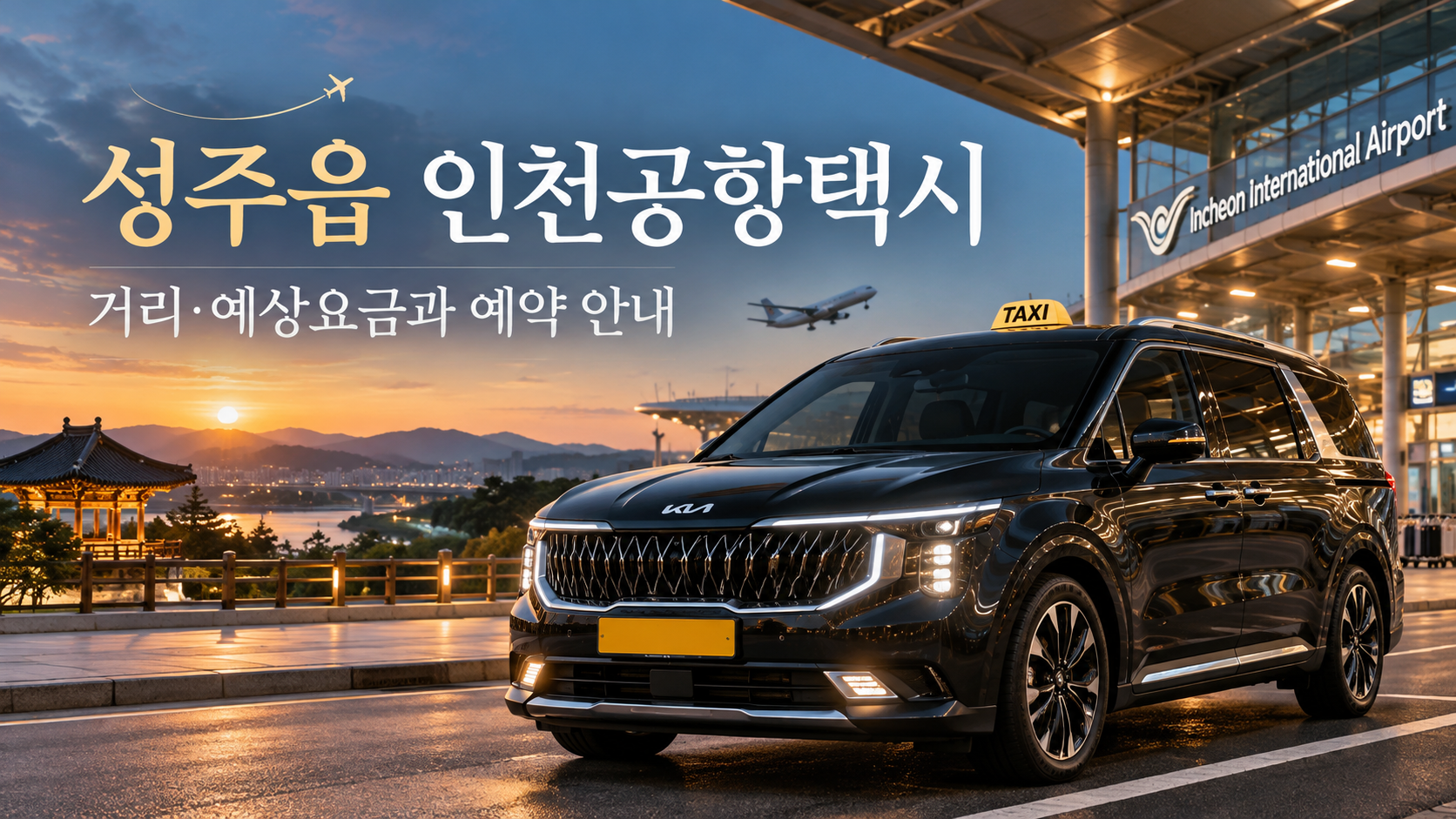 성주 인천공항택시, 성주읍 출발 예상요금과 소요시간