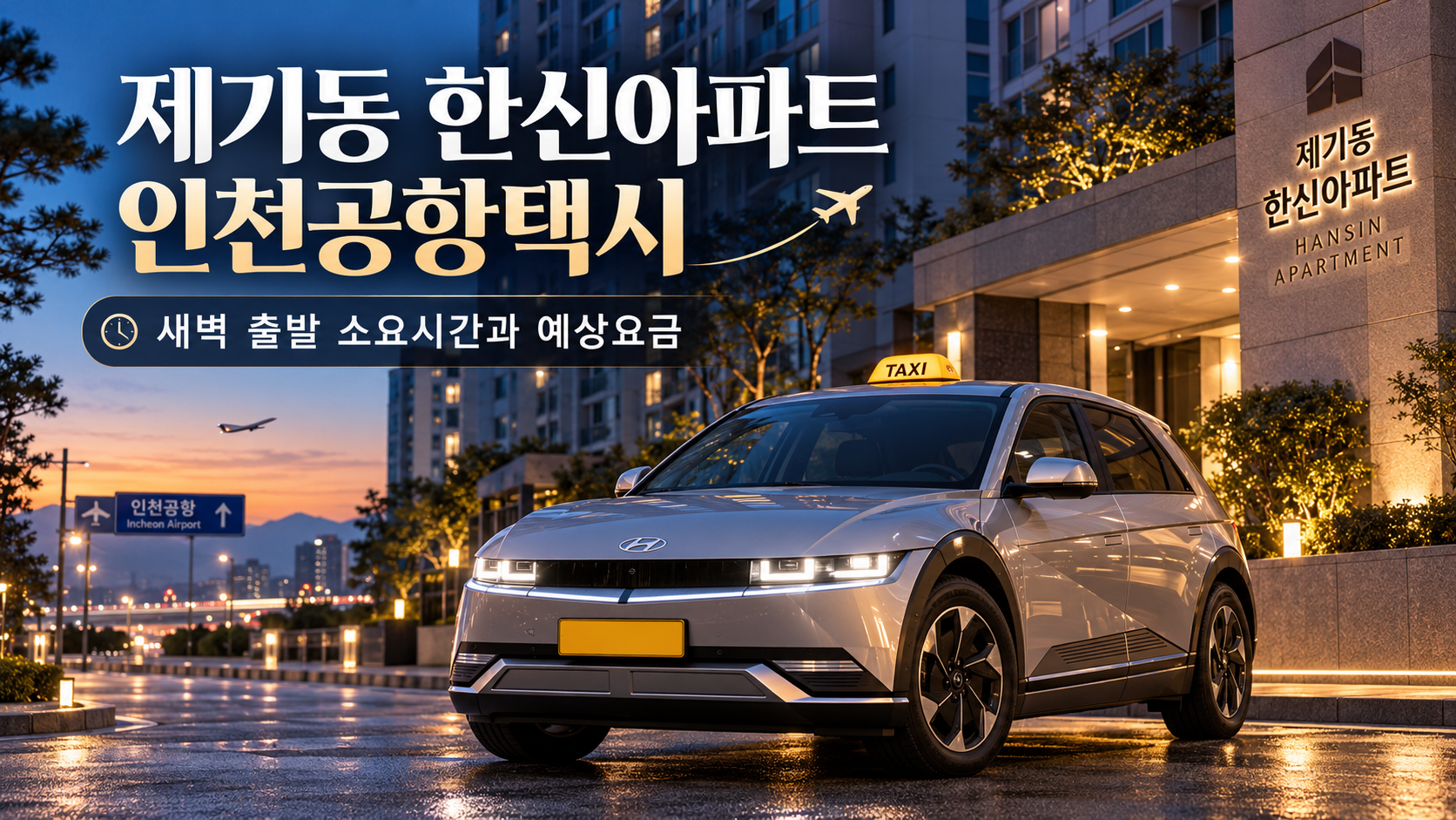 제기동 한신아파트 인천공항택시, 새벽 출발 소요시간과 예상요금